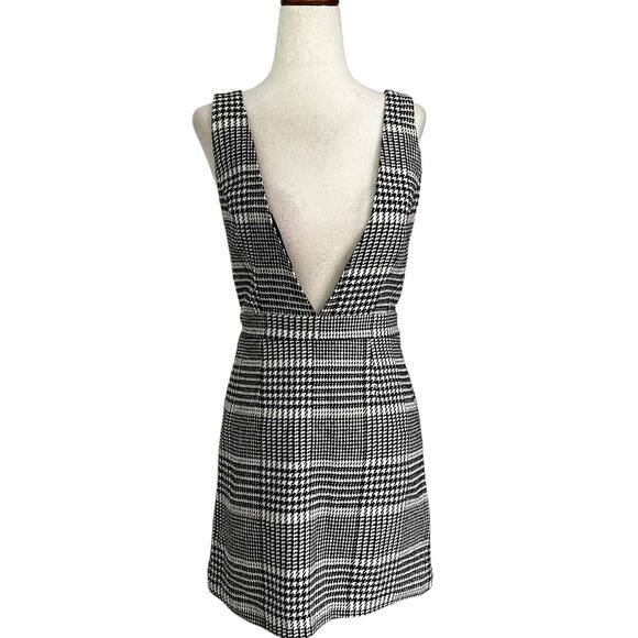 Forever 21 Multicolor Houndstooth Wool Blend Mini Dress Women's Size XS | 72-3-2 - Picture 1 of 8